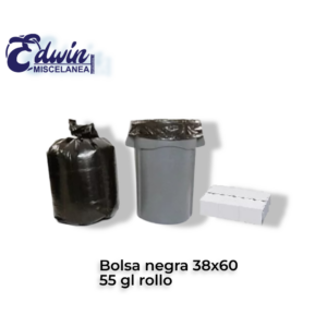BOLSA NEGRA 38X60 55 GL ROLLO C/25