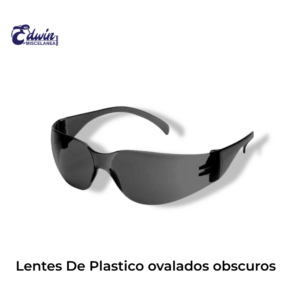 LENTES DE PLASTICO OVALADO OBSCURO
