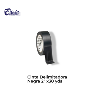 CINTA DELIMITADORA DE 2"X30 YDS COLOR NEGRA
