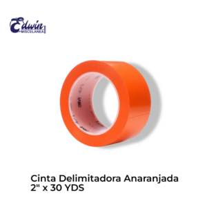 CINTA DELIMITADORA DE 2"X30 YDS COLOR ANARANJADO