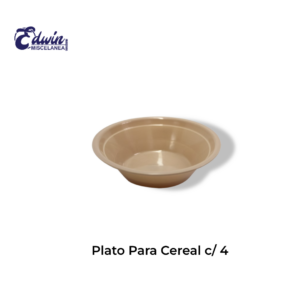 PLATO P/CEREAL BEIGE C/4