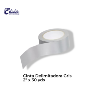 CINTA DELIMITADORA DE 2"X30 YDS COLOR GRIS