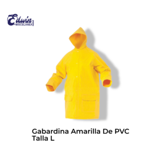 GABARDINA IMPERMEABLE AMARILLA DE PVC L