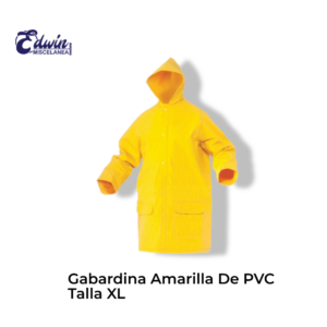 GABARDINA IMPERMEABLE AMARILLA DE PVC XL