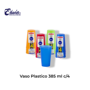 VASO PLASTICO 385 ML C/4