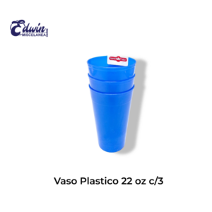 VASO PLASTICO 22 OZ 3 PC