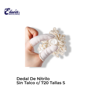 DEDAL DE NITRILO SIN TALCO C/740 PZ TALLA S