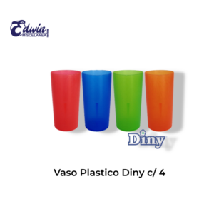 VASO PLASTICO DINY C/4