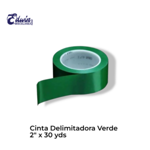 CINTA DELIMITADORA DE 2"X30 YDS COLOR VERDE