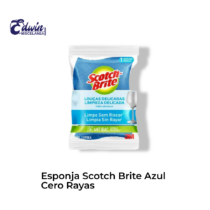 ESPONJA SCOTCH BRITE AZUL CERO RAYAS