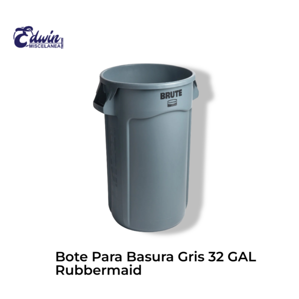 BOTE P/BASURA 32 GAL GRIS 2632 RUBBERMAID – MISCELANEA EDWIN