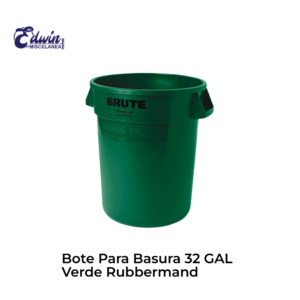 BOTE P/BASURA 32 GAL VERDE 2632 RUBBERMAID