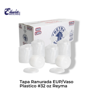 TAPA RANURADA EU P/ VASO PLASTICO #32 OZ REYMA