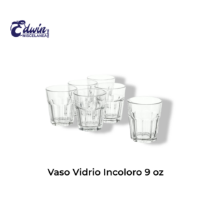 VASO VIDRIO INCOLORO 9 OZ
