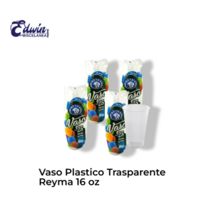 VASOS DE PLASTICO TRANSPARENTE 16 OZ REYMA