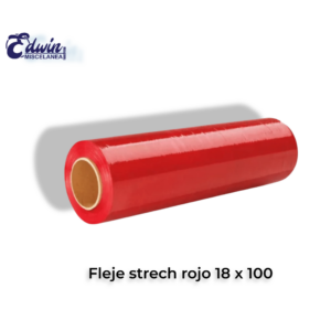 FLEJE STRECH ROJO 18 X 1000