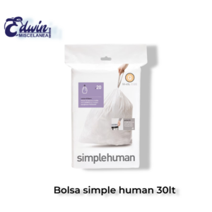 BOLSA SIMPLE HUMAN 30 LT. C/20PZ G