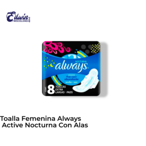 TOALLA FEMENINA ALWAYS ACTIVE NOCTURNA CON ALAS