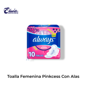 TOALLA FEMENINA ALWAYS PINKCESS CON ALAS