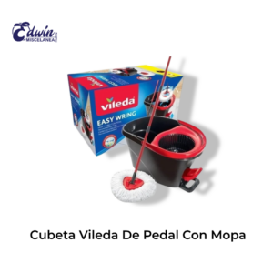 CUBETA VILEDA DE PEDAL CON MOPA
