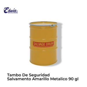 TAMBO DE SEGURIDAD SALVAMENTO AMARILLO METALICO 90 GL (USADO)