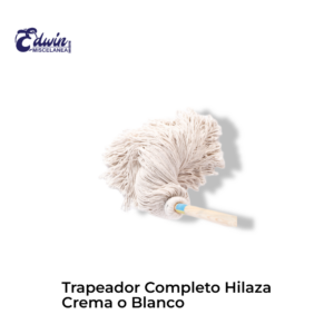 TRAPEADOR COMPLETO HILAZA CREMA O BLANCO