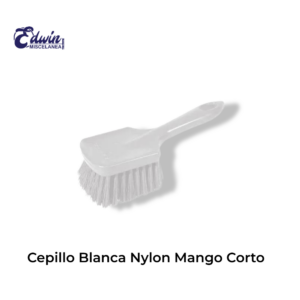 CEPILLO BLANCO NYLON MANGO CORTO