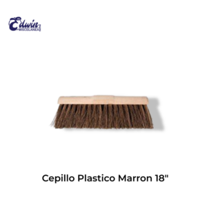 CEPILLO DE PLASTICO MARRON LISO 18"