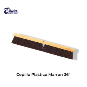CEPILLO DE PLASTICO MARRON LISO 36"