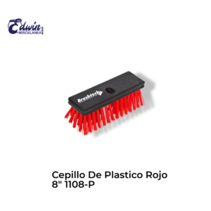 CEPILLO DE PLASTICO ROJO 8" 1108-P