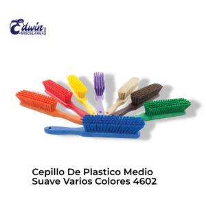 CEPILLO DE PLASTICO MEDIO SUAVE VARIOS COLORES