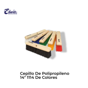 CEPILLO DE POLIPROPILENO DE COLORES 14"