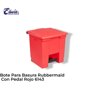 BOTE P/BASURA DE PEDAL RUBBERMAID 6143 ROJO