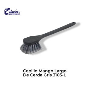 CEPILLO MANGO LARGO DE CERDA GRIS 3105-L