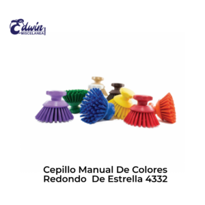 CEPILLO MANUAL DE COLORES REDONDO DE ESTRELLA 4332