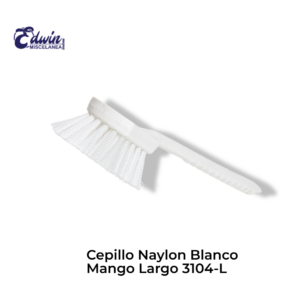 CEPILLO NYLON BLANCO MANGO LARGO 3104-L